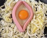魚肉ソーセージの巣ごもり卵風トースト作り方4写真