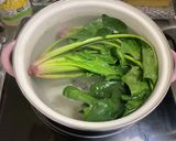 ほうれん草と肉団子！甘酢餡かけ(母の味)作り方2写真