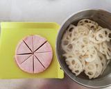 れんこんとハムの甘酢きんぴら作り方1写真