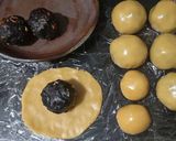 月餅 黒ゴマあんこナッツ ドライフルーツ作り方5写真
