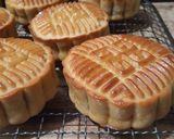 月餅 黒ゴマあんこナッツ ドライフルーツ作り方7写真