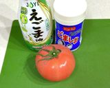 冷やしトマトのえごま油&ごま塩和え作り方1写真