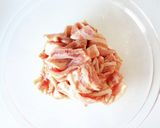 簡単美味しい【豚とエシャレットの醤油炒め作り方2写真