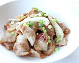 簡単美味しい【豚とエシャレットの醤油炒め作り方5写真