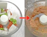 本マスと青森野菜のあんかけハンバーグ作り方3写真