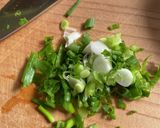 【旅先料理】あおさと小ネギのお湯スープ作り方2写真