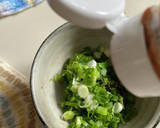 【旅先料理】あおさと小ネギのお湯スープ作り方3写真