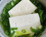 【旅先料理】あおさと小ネギのお湯スープ作り方5写真