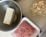 簡単☆ ふわふわ豆腐れんこんハンバーグ作り方1写真