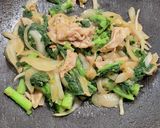 菜の花と豚肉のカレーマヨ炒め作り方13写真
