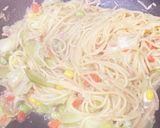 簡単ツナと春キャベツのバター醤油パスタ作り方4写真