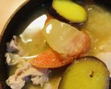 具だくさんの汁物●さつまいもの豚汁作り方4写真