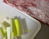ネギと豚バラ肉のくるくる巻き味噌味☆弁当作り方1写真