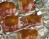 ネギと豚バラ肉のくるくる巻き味噌味☆弁当作り方4写真