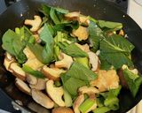 鶏胸肉柔らか！小松菜と椎茸の中華炒め作り方4写真