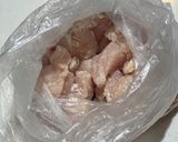 シソチリマヨソースの胸肉の唐揚げ。作り方1写真