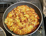 米粉で長ネギと梅干のお好み焼き作り方8写真