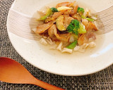 豚野菜オイスターソースの白だし舞茸餡丼作り方8写真