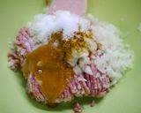 簡単！カレー風味ハンバーグ作り方1写真