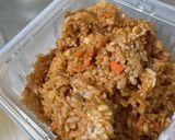 玉子３個☆ニンニク風味チキンオムライス作り方1写真