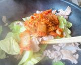 菜の花・キムチ焼きそば作り方5写真