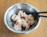 鶏むね肉とれんこんのおろしポン酢。作り方2写真