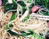 ほうれん草とウインナーの醤油パスタ作り方8写真