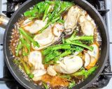 豚バラ肉と牡蠣と春菊と春雨の重ね煮作り方8写真