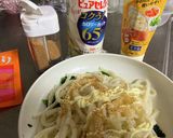 手抜き明太子うどん作り方4写真