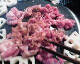 レンコンと牛肉の五香粉味噌炒め作り方2写真