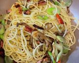 昆布茶で和風ペペロンチーノ作り方3写真