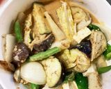 肉無豆腐簡単きな粉味噌クリーム味野菜炒め作り方17写真
