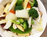 お一人様☆きな粉ポン味根菜たっぷり野菜炒作り方13写真