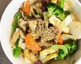 お一人様☆きな粉ポン味根菜たっぷり野菜炒作り方20写真