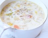 コトコト煮て【とろとろ白菜のミルクスープ作り方7写真