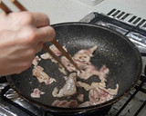 豚こまとトマトの黒胡椒炒め丼作り方2写真