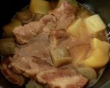 電気圧力鍋で、豚肉と大根の煮物作り方3写真