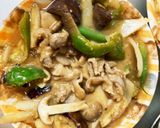 簡単きな粉梅ソース味豚こま大根青椒肉絲風作り方16写真