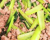 ◇♪簡単!小松菜と合挽き肉の炒め煮♪◇作り方4写真
