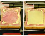 半熟卵とハムチーズの☆簡単ホットサンド作り方3写真
