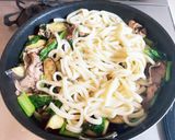 茄子と小松菜の焼きうどん作り方4写真