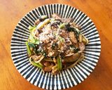 茄子と小松菜の焼きうどん作り方5写真