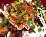 もも肉と長ネギの生姜焼き風丼作り方5写真
