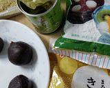 うぐいす餅。残っていた桜餡も入れました作り方1写真