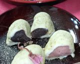 うぐいす餅。残っていた桜餡も入れました作り方6写真