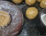 月餅 黒ゴマあんこナッツ ドライフルーツ作り方6写真