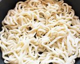 休日手抜きキムチ焼きうどん作り方1写真