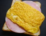 簡単！ライ麦パンのハムエッグ作り方3写真