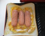 卵ウインナーのホットサンド♬作り方5写真