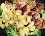 ドレッシングで♪ワンパン鶏じゃが揚げ焼き作り方10写真